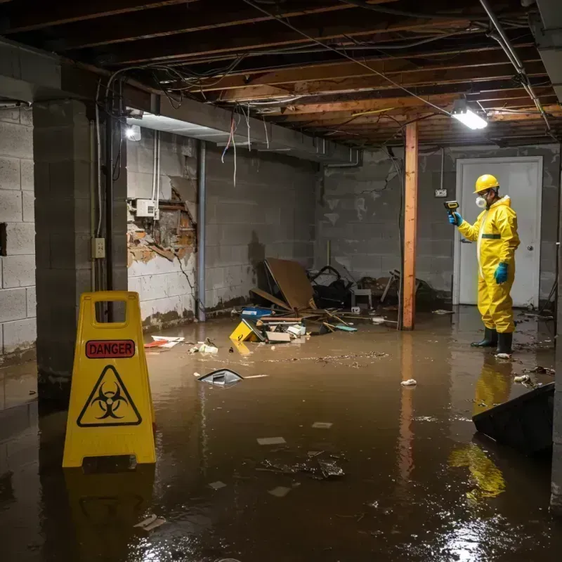 Flooded Basement Electrical Hazard in Fox Lake Hills, IL Property